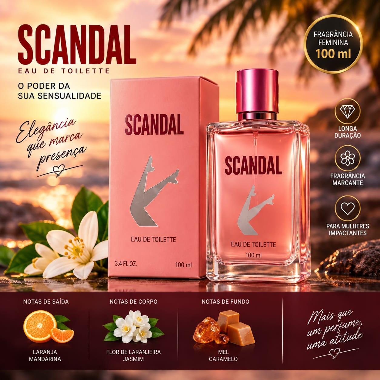 Femininos 100ml Cada Sofisticados e Marcantes qualidade garantida